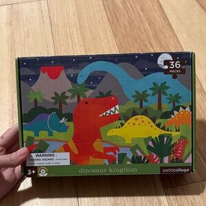 Petit Collage Dinosaur Kingdom 36-Piece Kids Puzzle - Colorful Dinosaur Design